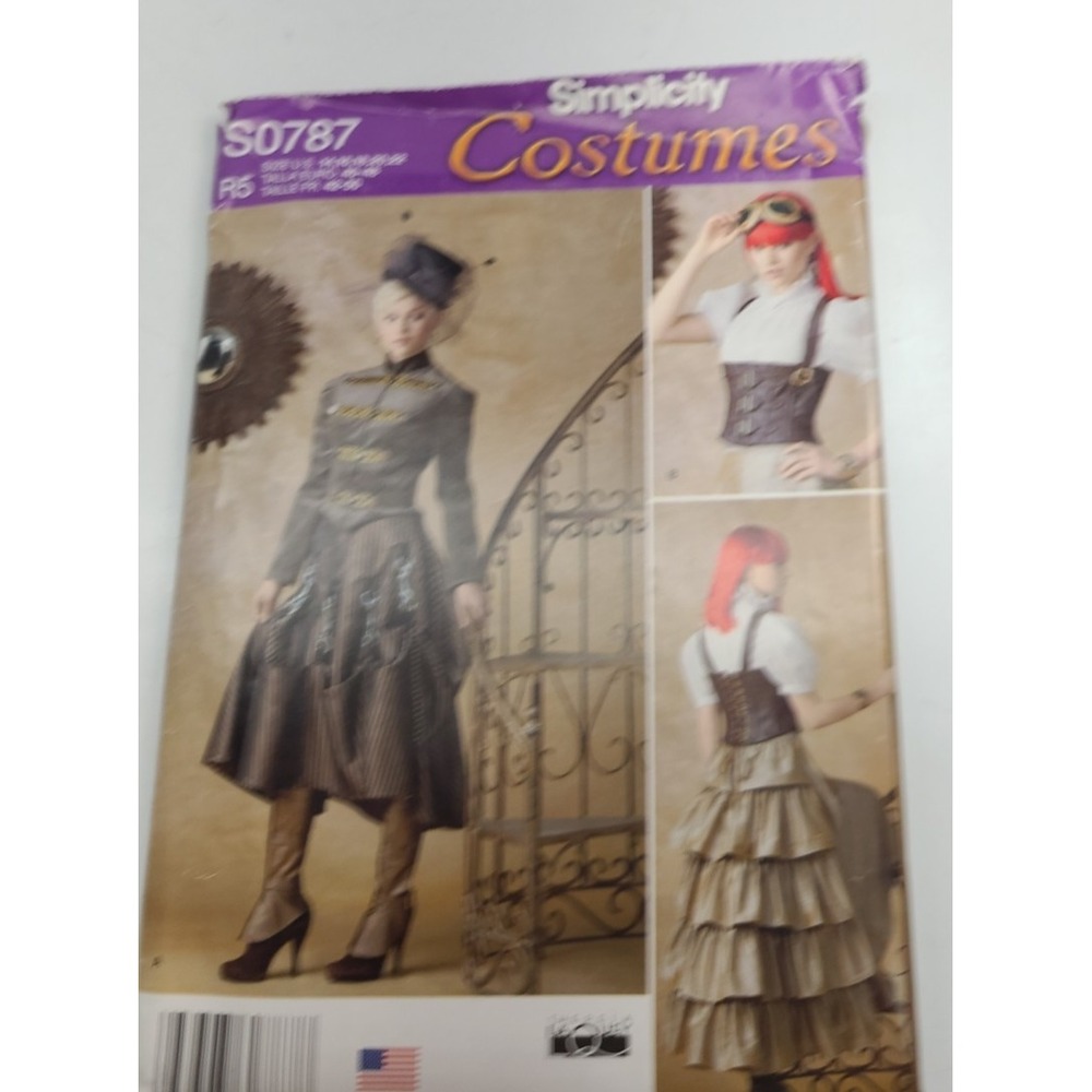 S0787 Simpliciry Costumes Sewing Pattern R5 Sz 14 16 18 20 22 Factory Fold Uncut